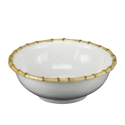 Bamboo 11" Serving Bowl - Natural/White | Wayfair North America