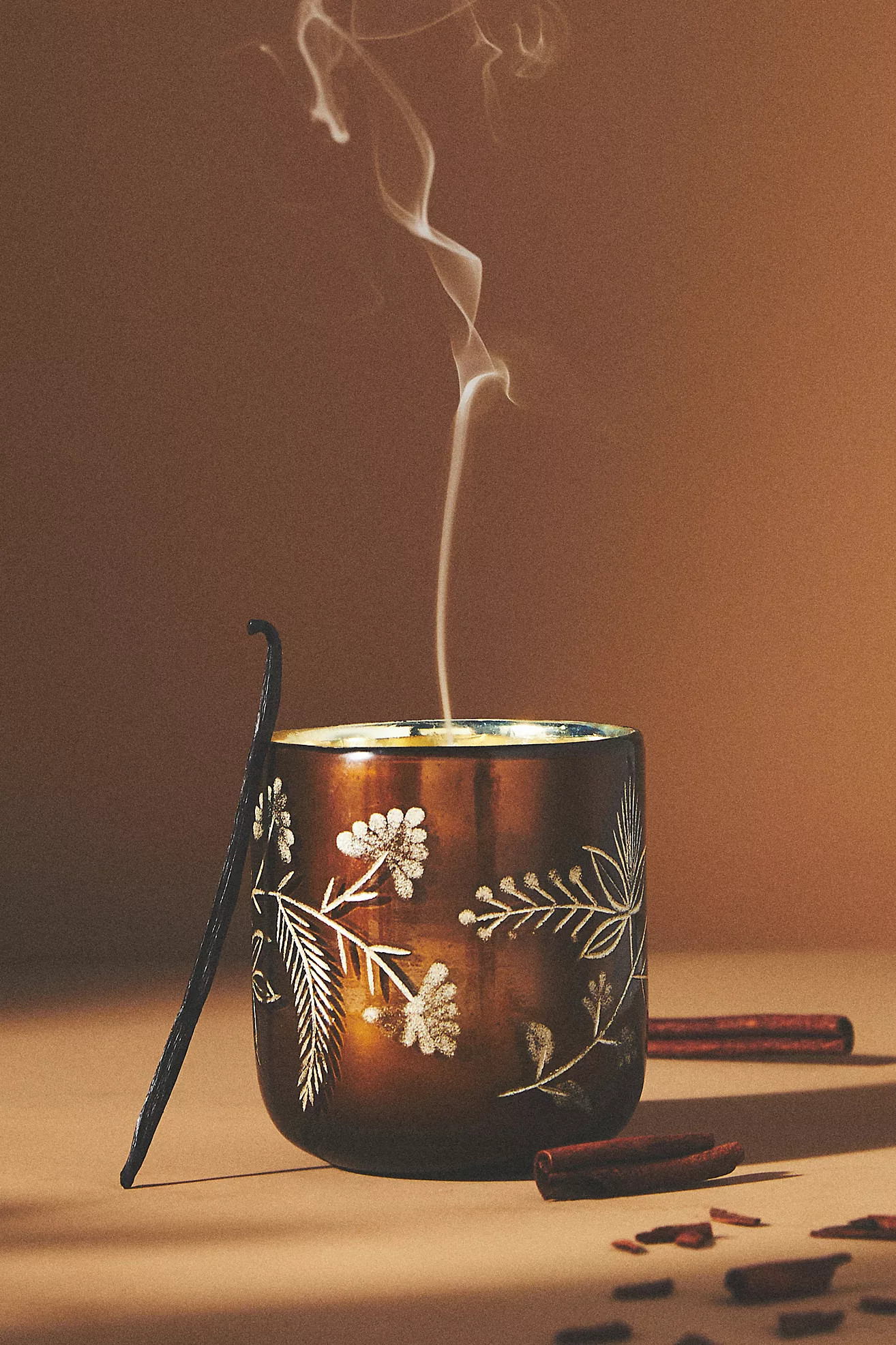 Tana Gourmand Pumpkin & Sweet Vanilla Etched Glass Candle | Anthropologie (US)