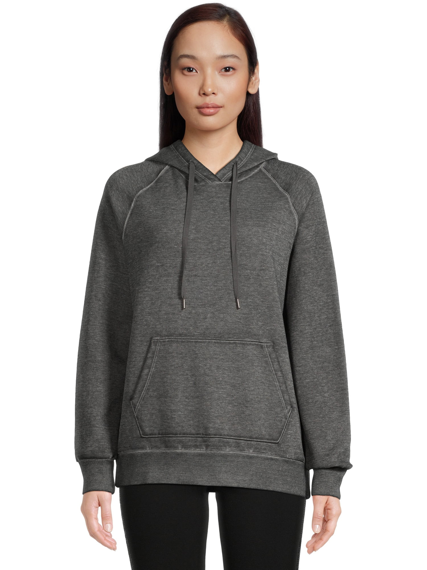 Time and Tru Women's Garment Washed Pullover Hoodie, Sizes S-3XL | Walmart (US)