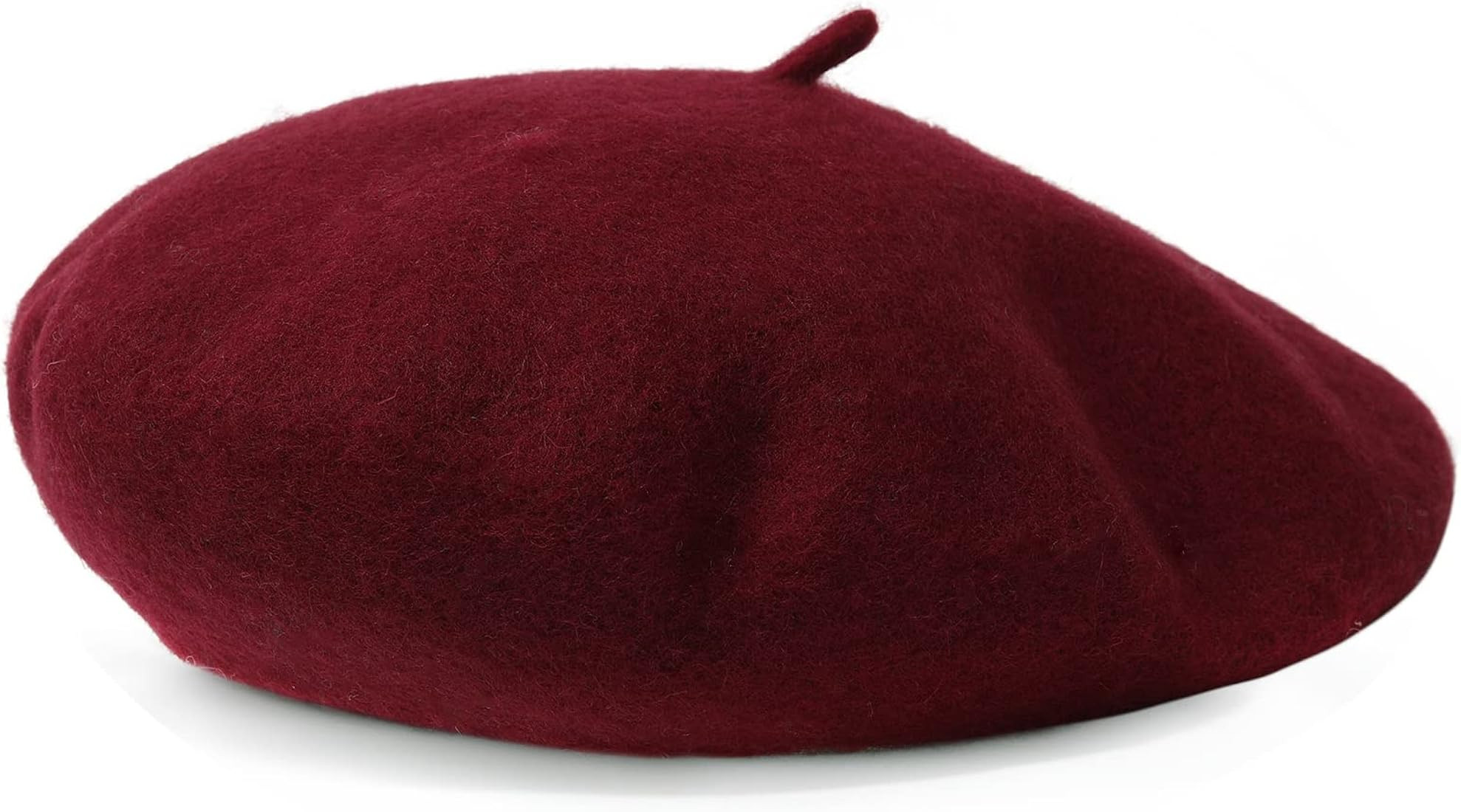 Women French Wool Beret Hats - Solid Color Classic Beanie Winter Cap | Amazon (US)