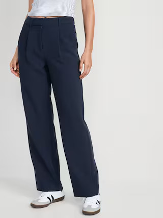 Extra High-Waisted Taylor Wide-Leg Trouser Suit Pants | Old Navy (US)