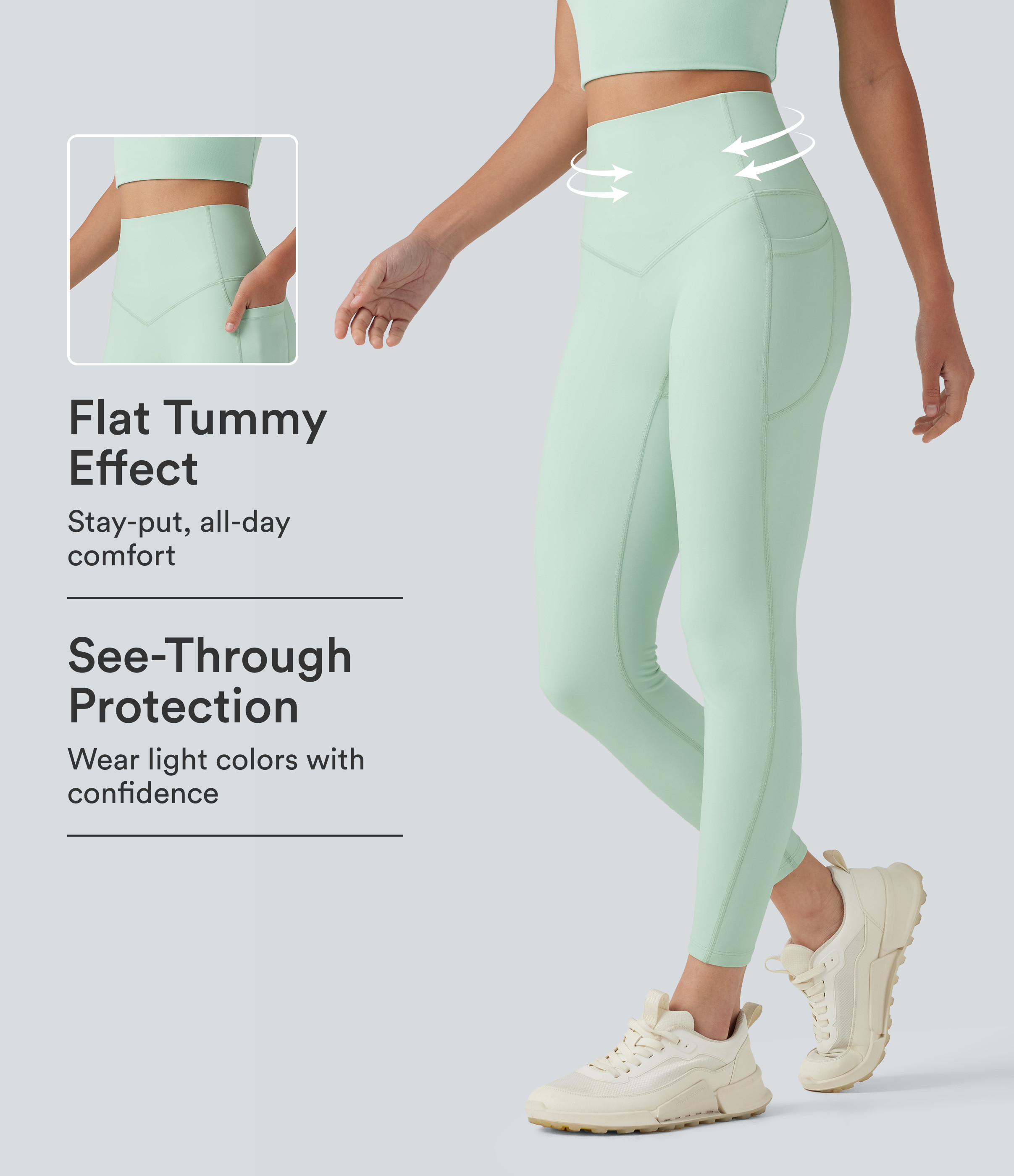 Halara UltraSculpt™ High Waisted Tummy Control Shaping Workout Leggings with Pockets | HALARA