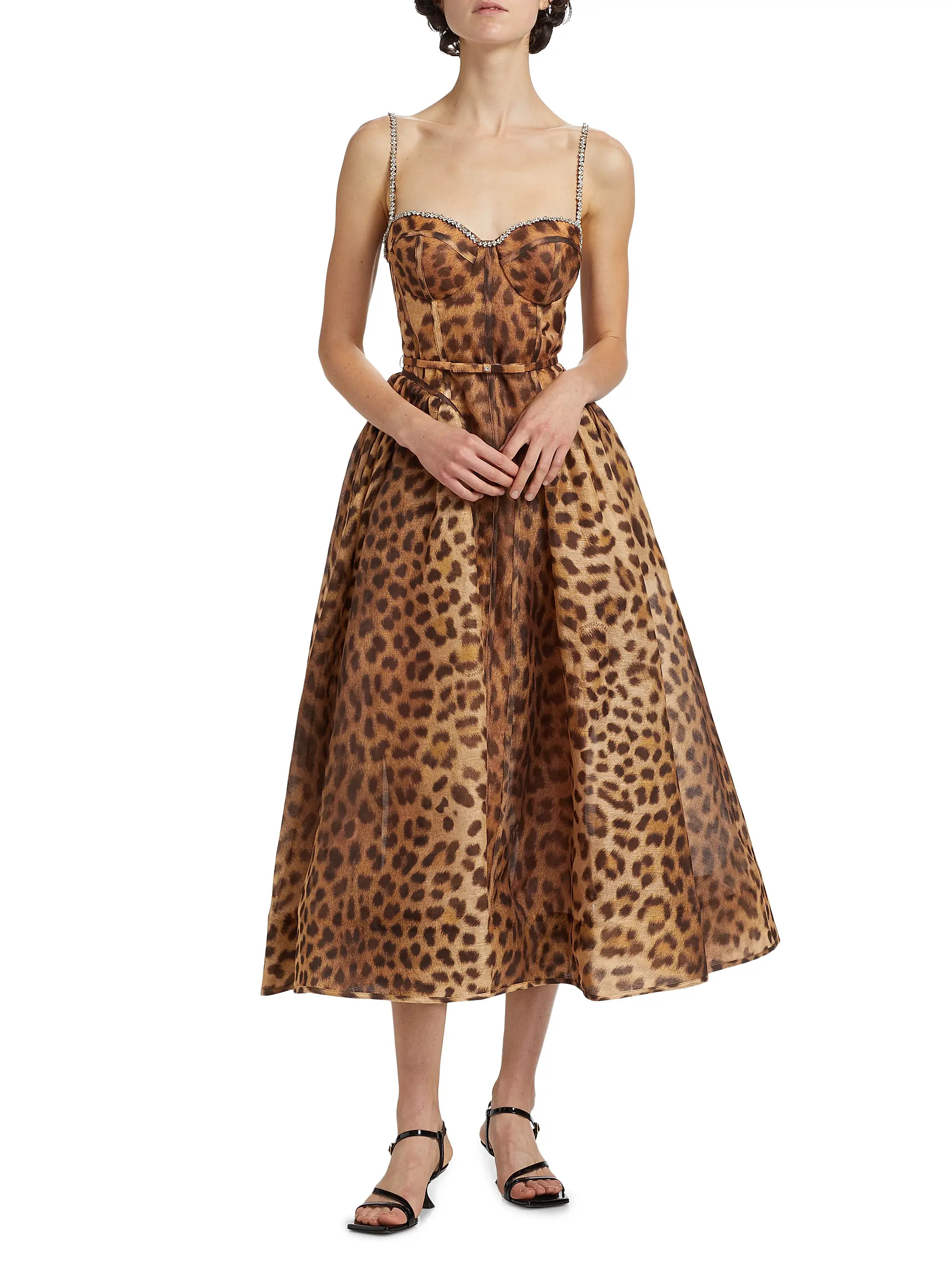 Crush Leopard Paneled Midi-Dress | Saks Fifth Avenue