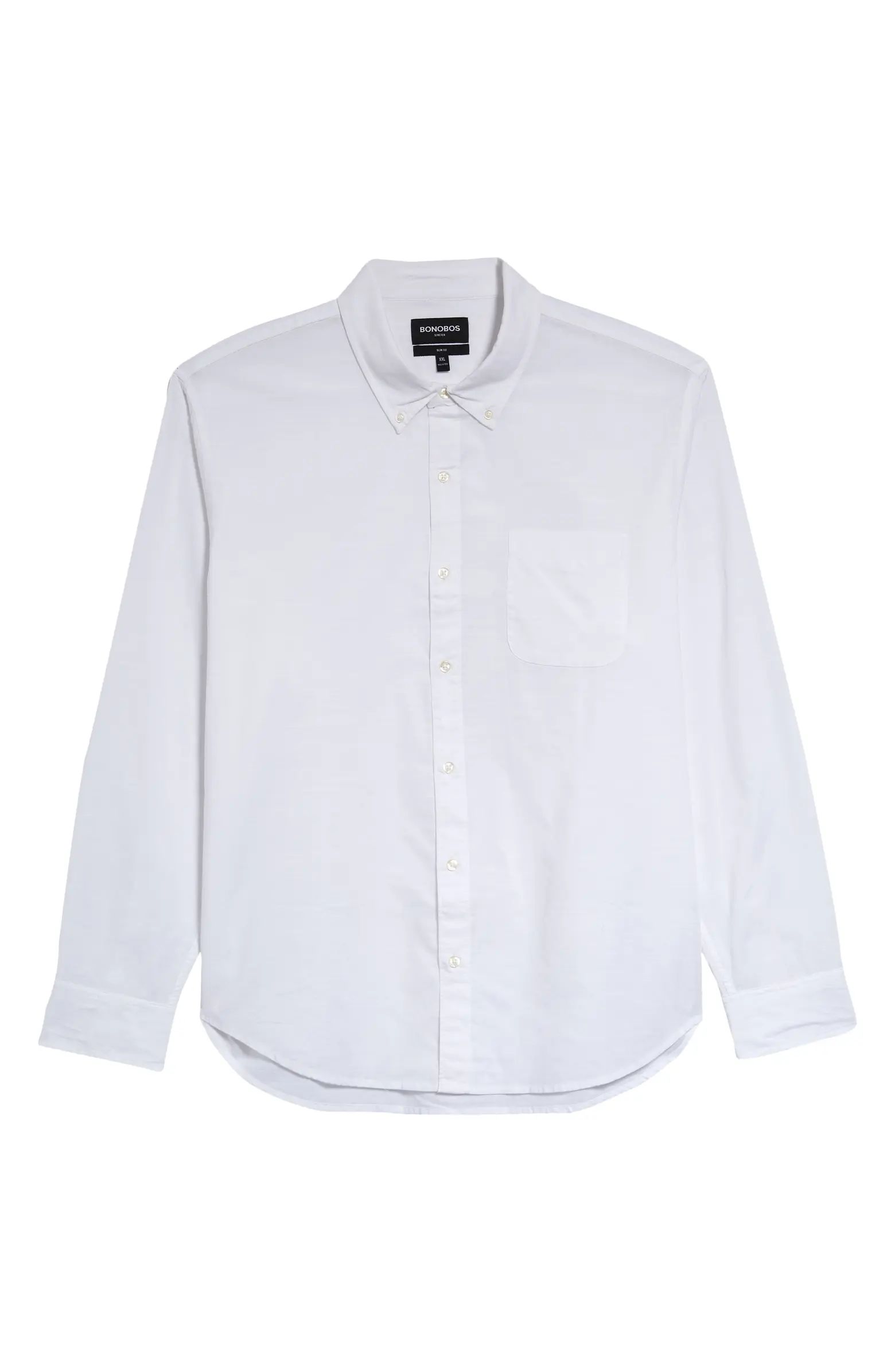 Men's Stretch Cotton Slub Long Sleeve Button-Down Shirt | Nordstrom