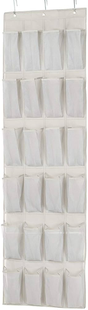 Amazon Basics Organizer über der Tür für Schuhe, Medium, 24 Paar, Beige/Hellgrau | Amazon (DE)