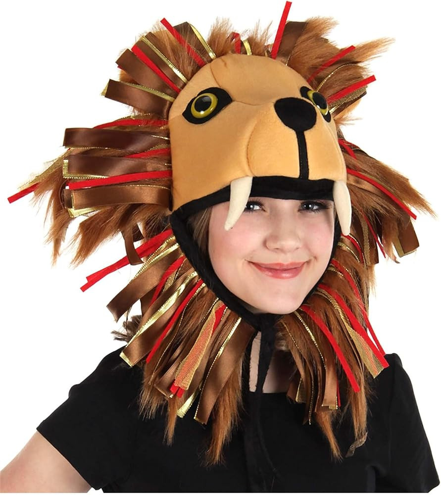 elope Luna Lovegood Lion Costume Hat Accessory - Plush Lion Hat with Ribbon Mane | Amazon (US)