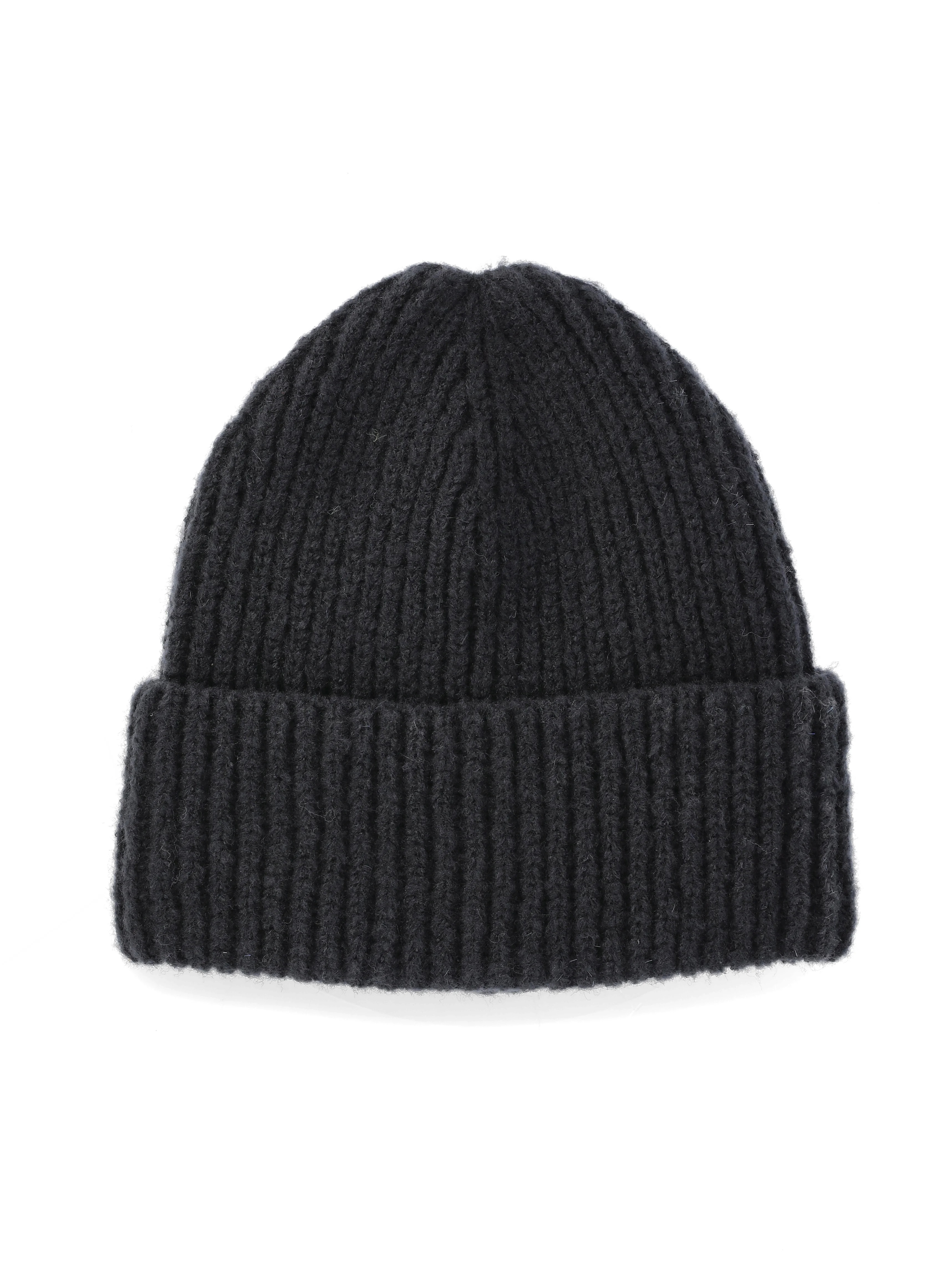 No Boundaries Ribbed Fisherman Beanie, Women's, Black Soot | Walmart (US)