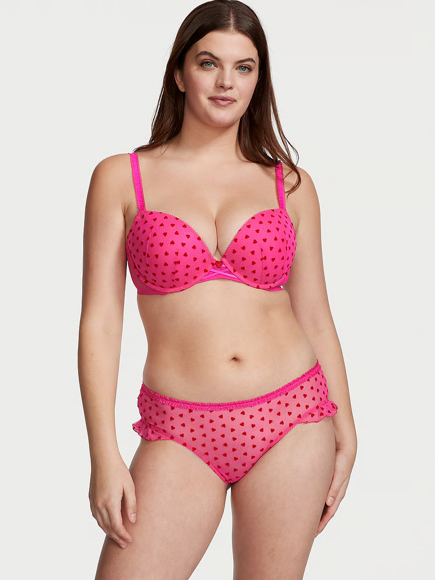 Fun & Flirty Lace-Trim Satin Push-Up Bra | Victoria's Secret (US / CA )