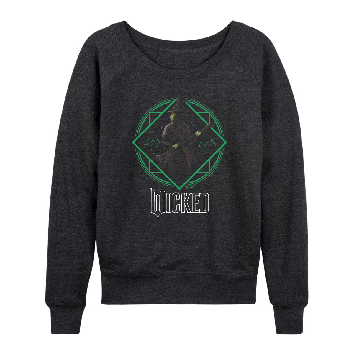 Women's - Wicked - Elphaba Wicked Witch Circle Graphic French Terry Slouchy | Target