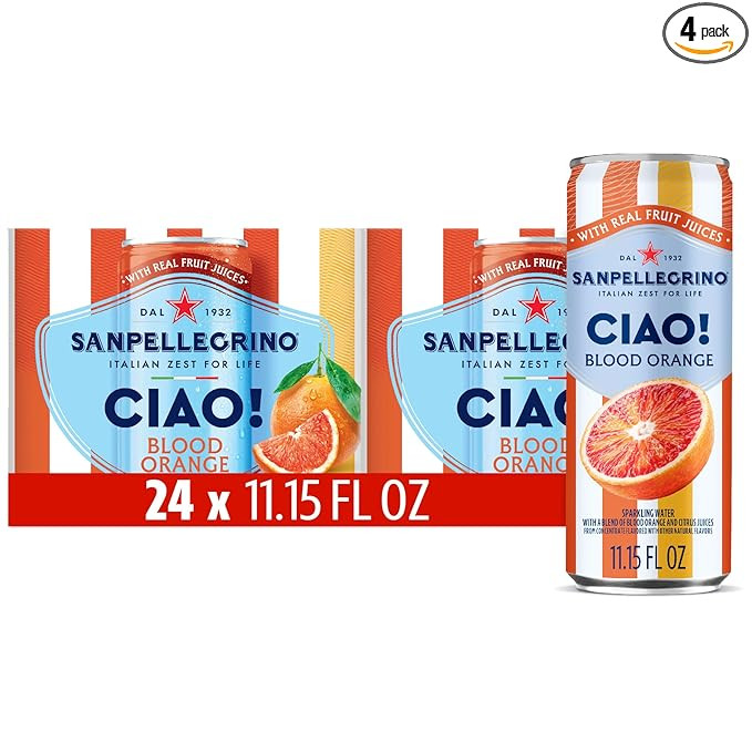 Sanpellegrino CIAO Blood Orange Sparkling Water, Low-Calorie Italian Sparkling Water with Real Fr... | Amazon (US)