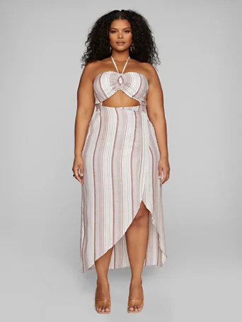 Samara Cutout Halter Dress - Fashion To Figure | Fashion To Figure