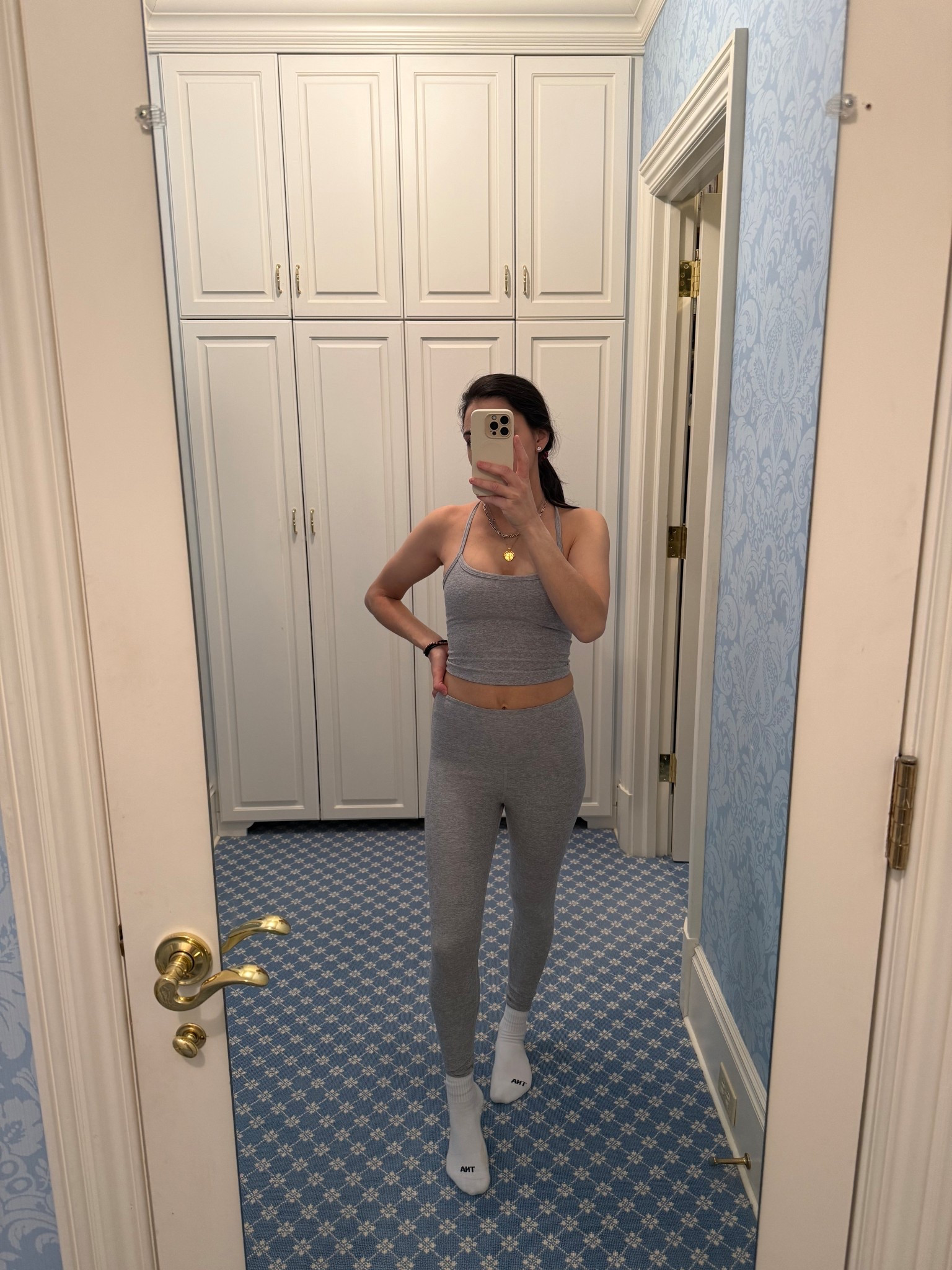 Favorite postpartum workout set from beyond yoga, grey yoga pants 

#LTKActive #LTKBaby #LTKStyleTip