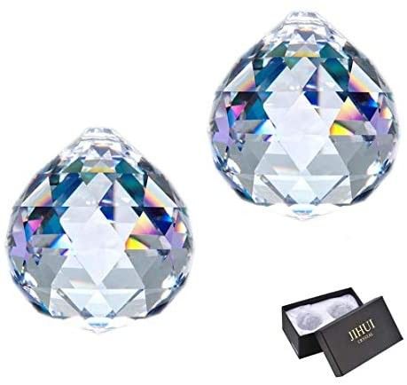 Clear Glass Crystal Ball Prism Pendant Suncatcher 40mm Pack of 2 | Amazon (US)