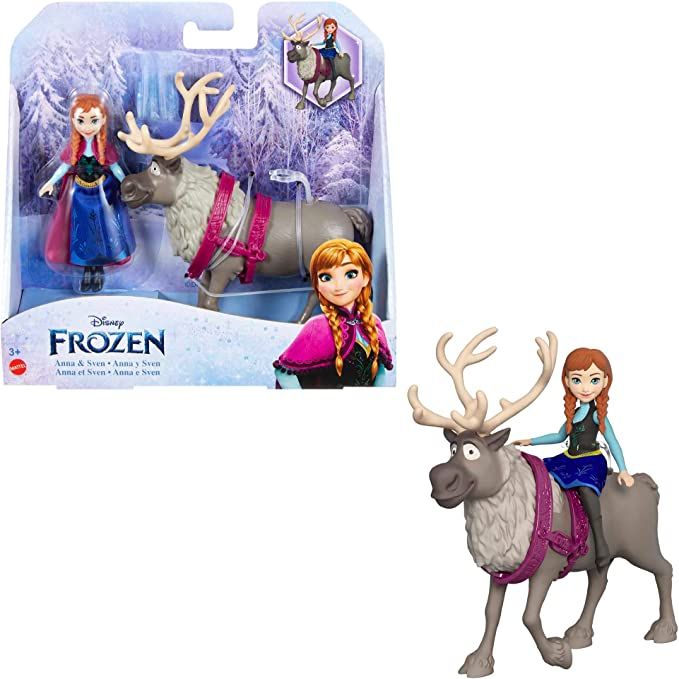 Disney Frozen Toys, Anna Posable Small Doll and Sven Reindeer Inspired by The Disney Frozen Movie... | Amazon (US)