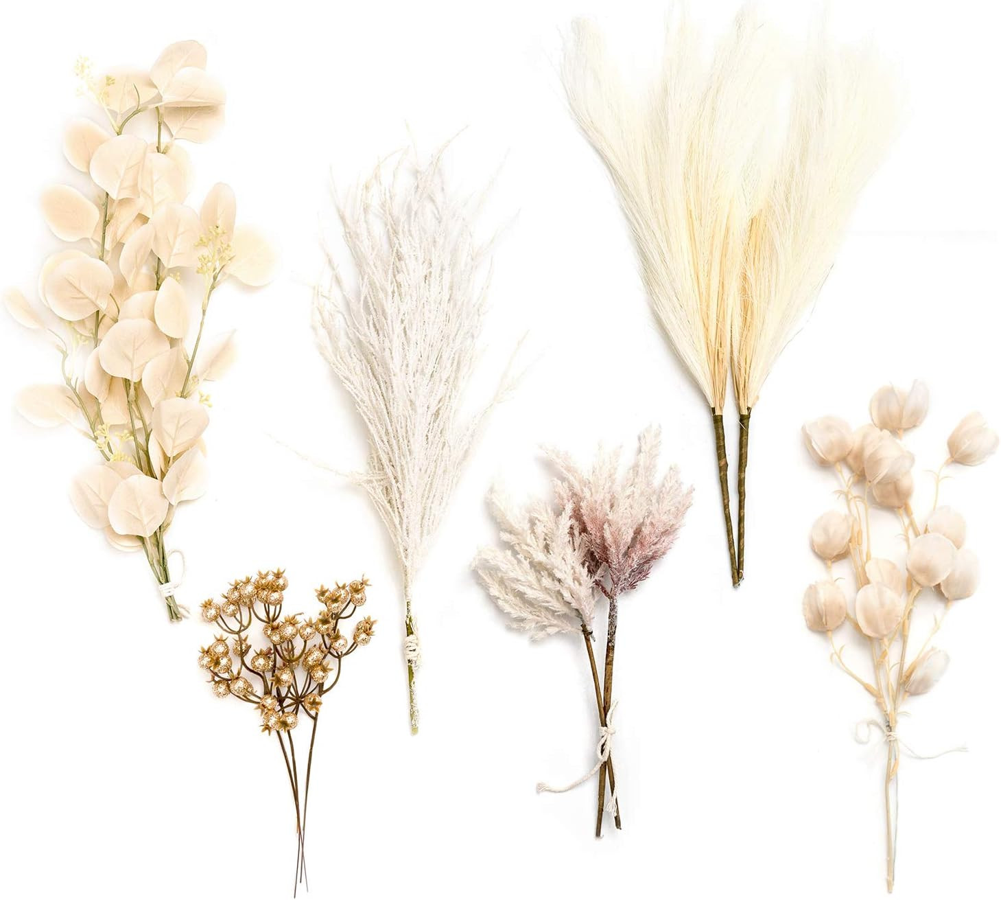 Ling's moment Artificial Pampas Grass Box Set, Beige Filler Fake Grennery for Rustic Wedding Bouq... | Amazon (US)