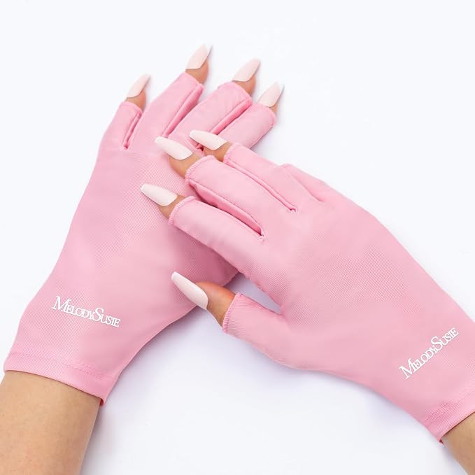 MelodySusie UPF50+ Fingerless UV Protection Gloves for Gel Manicures | Amazon (US)
