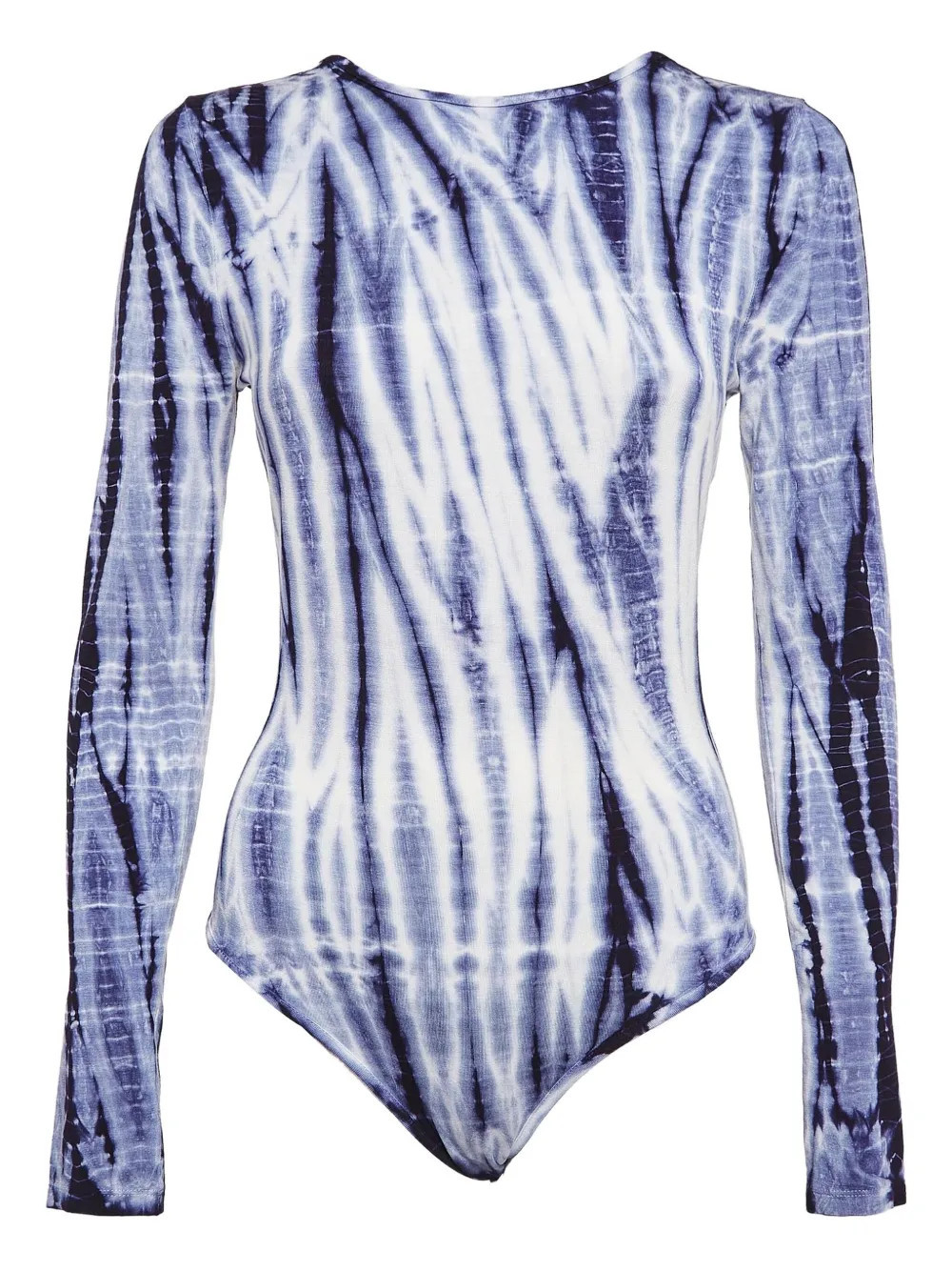 Ninety Percent tie-dye bodysuit - Blue | Farfetch Global