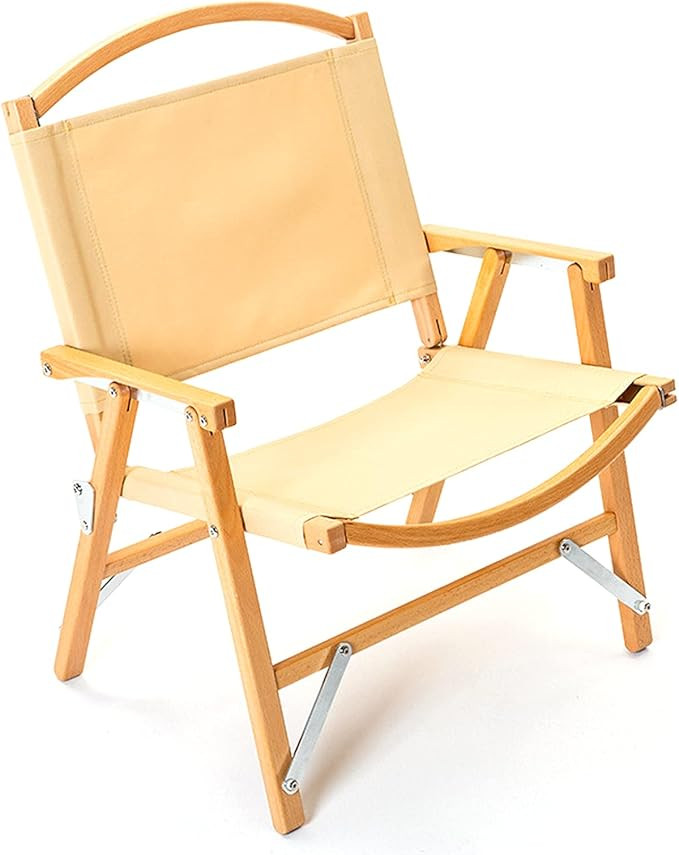 qazplm Folding Chair Portable Outdoor Wooden Leisure Back Chair Directors Chair Lightweight Armch... | Amazon (US)