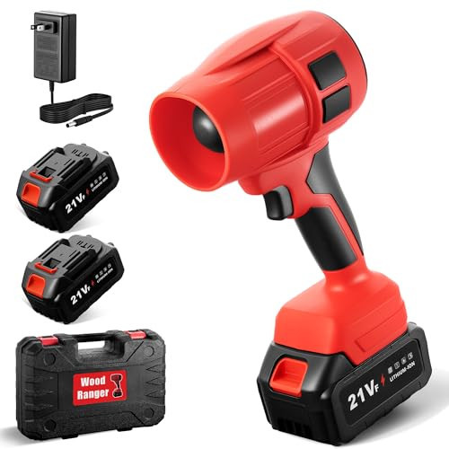 Wood Ranger Power Leaf Blower,21V Cordless Leaf Blower, 2X 4.0Ah Batteries Handheld Electric Blower Ideal for Yard Cleaning, Lawn Maintenance, and Blowing Away Leaves and Dust | Amazon (US)