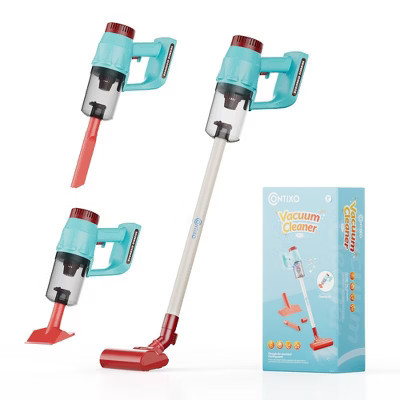 Contixo Kids Vacuum Cleaner Toy, 3-in-1 Cordless Design, Lights, Sounds, Pretend Play Cleaning Set, Ages 3+ | Target