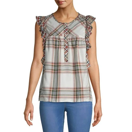 Women's Ruffle Sleeve Tank Top | Walmart (US)