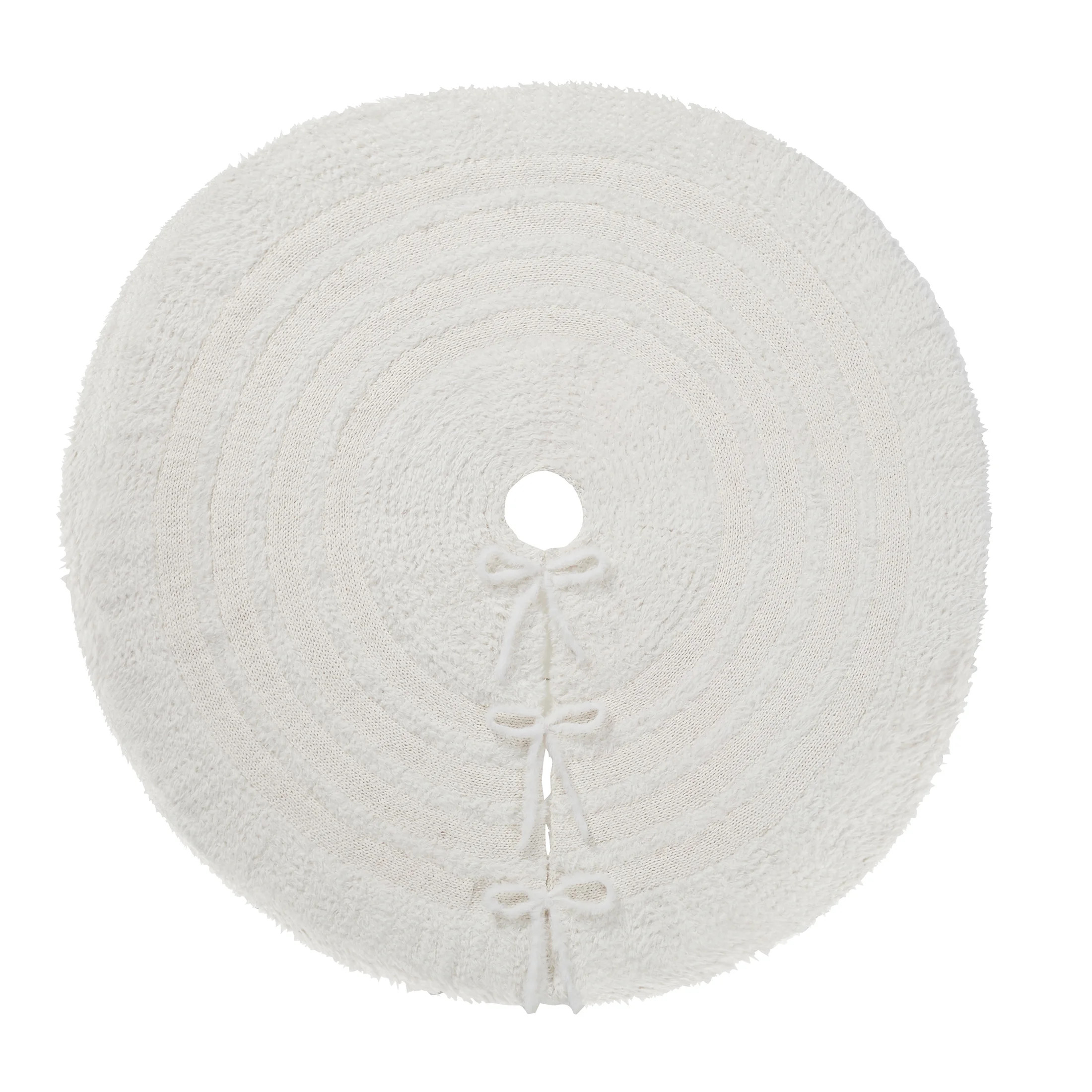 My Texas House Lilian Ivory Reversible Chenille Christmas Tree Skirt, 52" | Walmart (US)