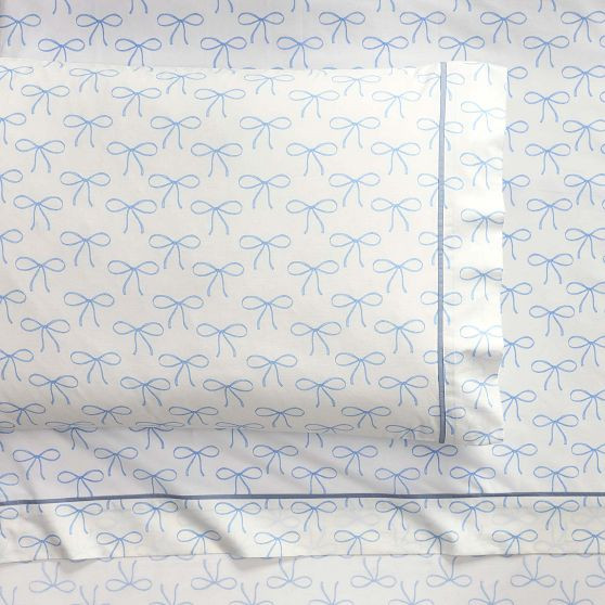 Tea Time Bow Organic Sheet Set | Pottery Barn Teen