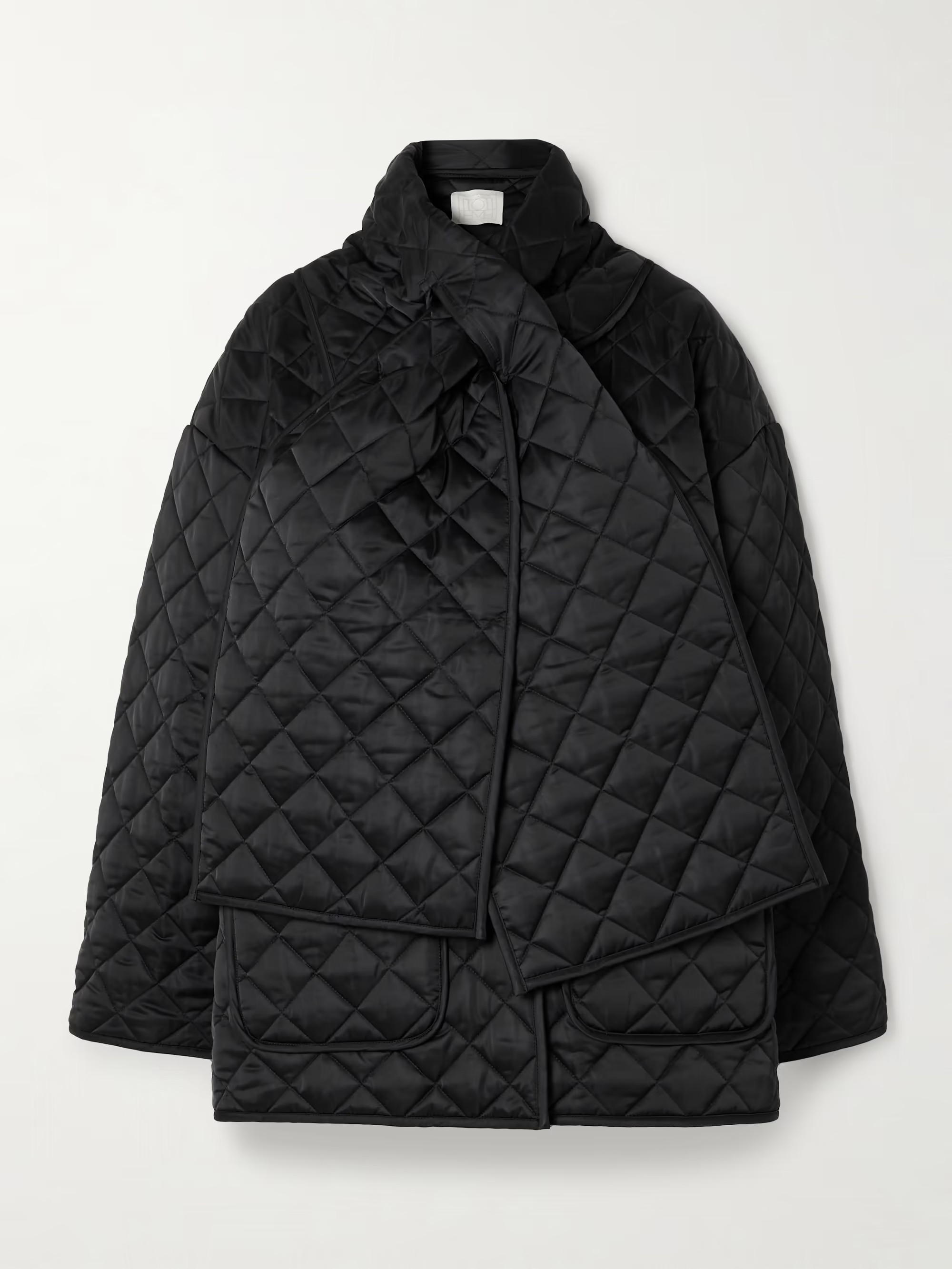 Scarf-detailed quilted recycled-shell jacket | NET-A-PORTER (UK & EU)
