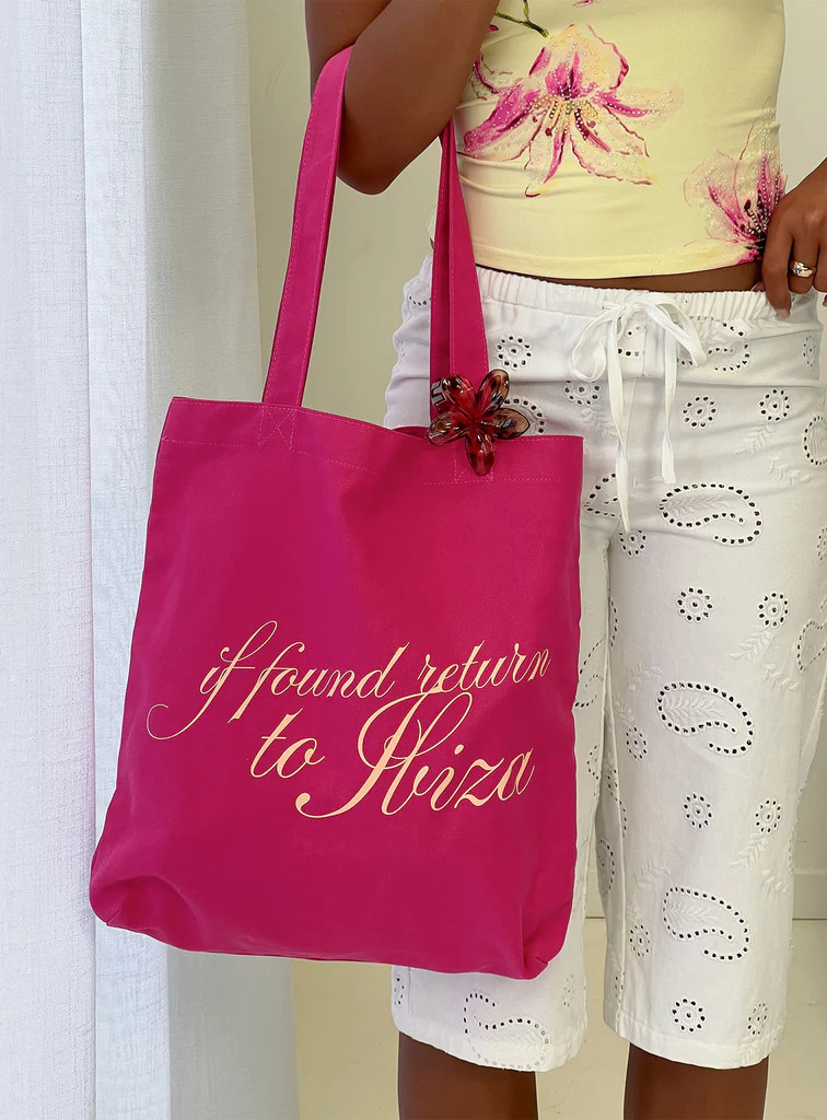 Return To Ibiza Tote Bag Pink | Princess Polly US