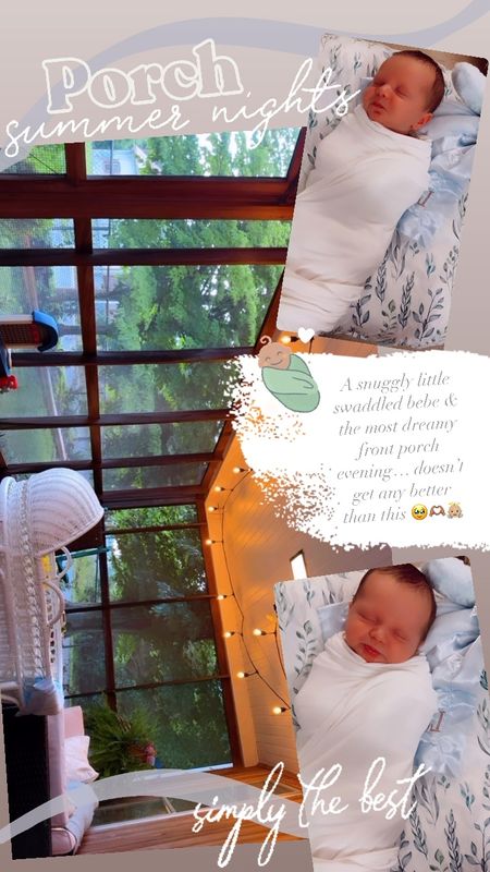 A snuggly little swaddled bebe & the most dreamy front porch evening… doesn’t get any better than this 🥹🫶🏽👼🏼

#LTKBaby #LTKHome #LTKFamily