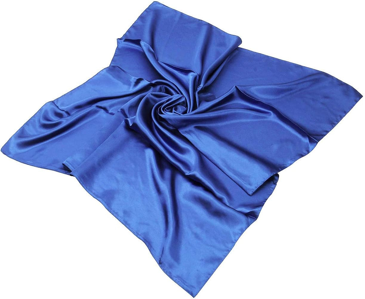 Elegant Large Silk Feel Solid Color Satin Square Scarf Wrap 35" | Amazon (US)