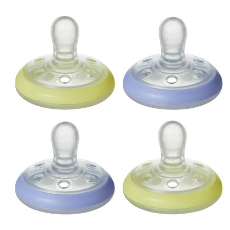 Tommee Tippee Breast-like Night Time Pacifier, Boy – 6-18 months, 4pk | Walmart (US)