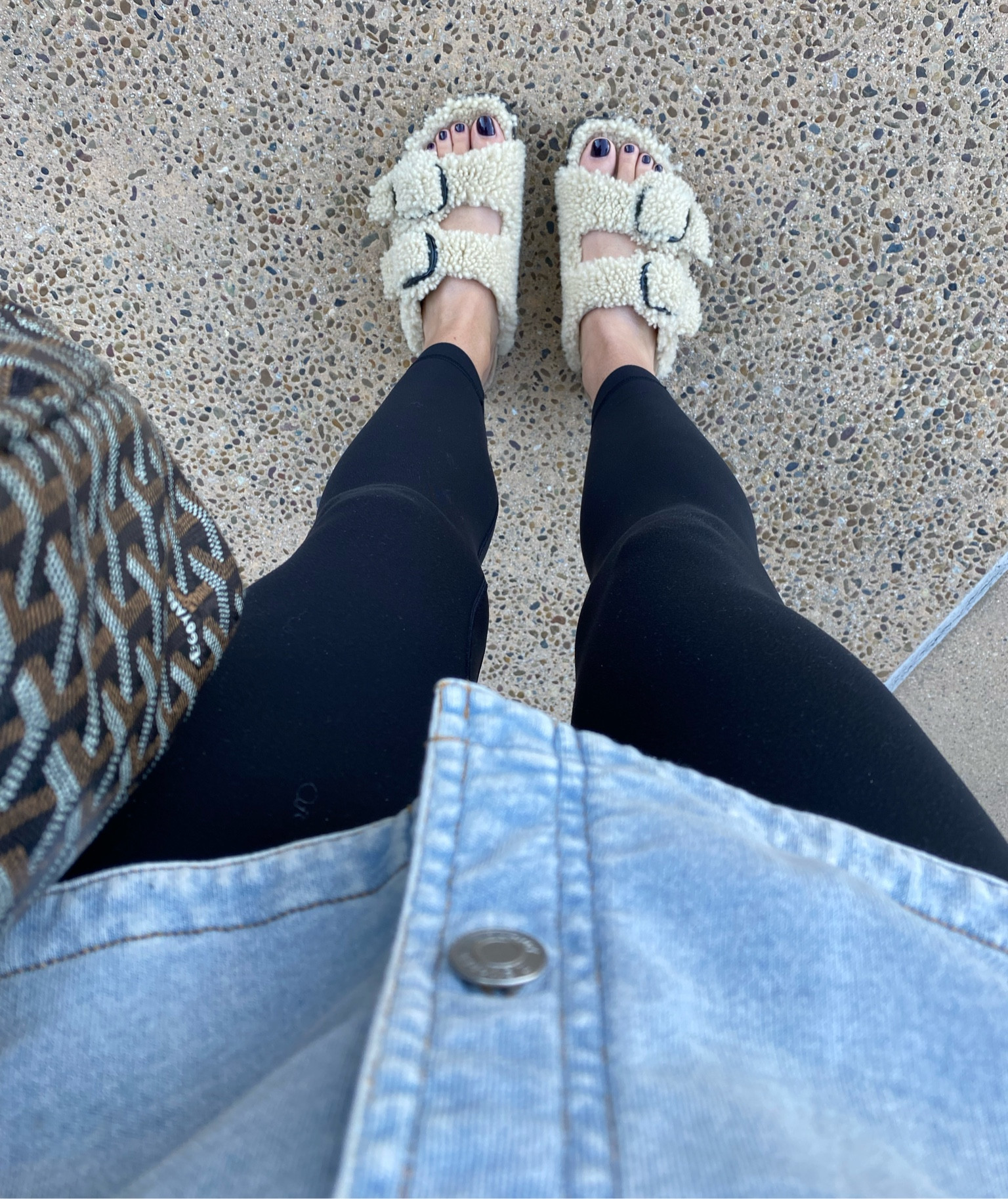 These Sherpa Birkenstocks are warm and comfy - perfect for cooler days! Also linking my leggings and the softest chambray button down. 

#LTKshoecrush #LTKfindsunder100 #LTKover40