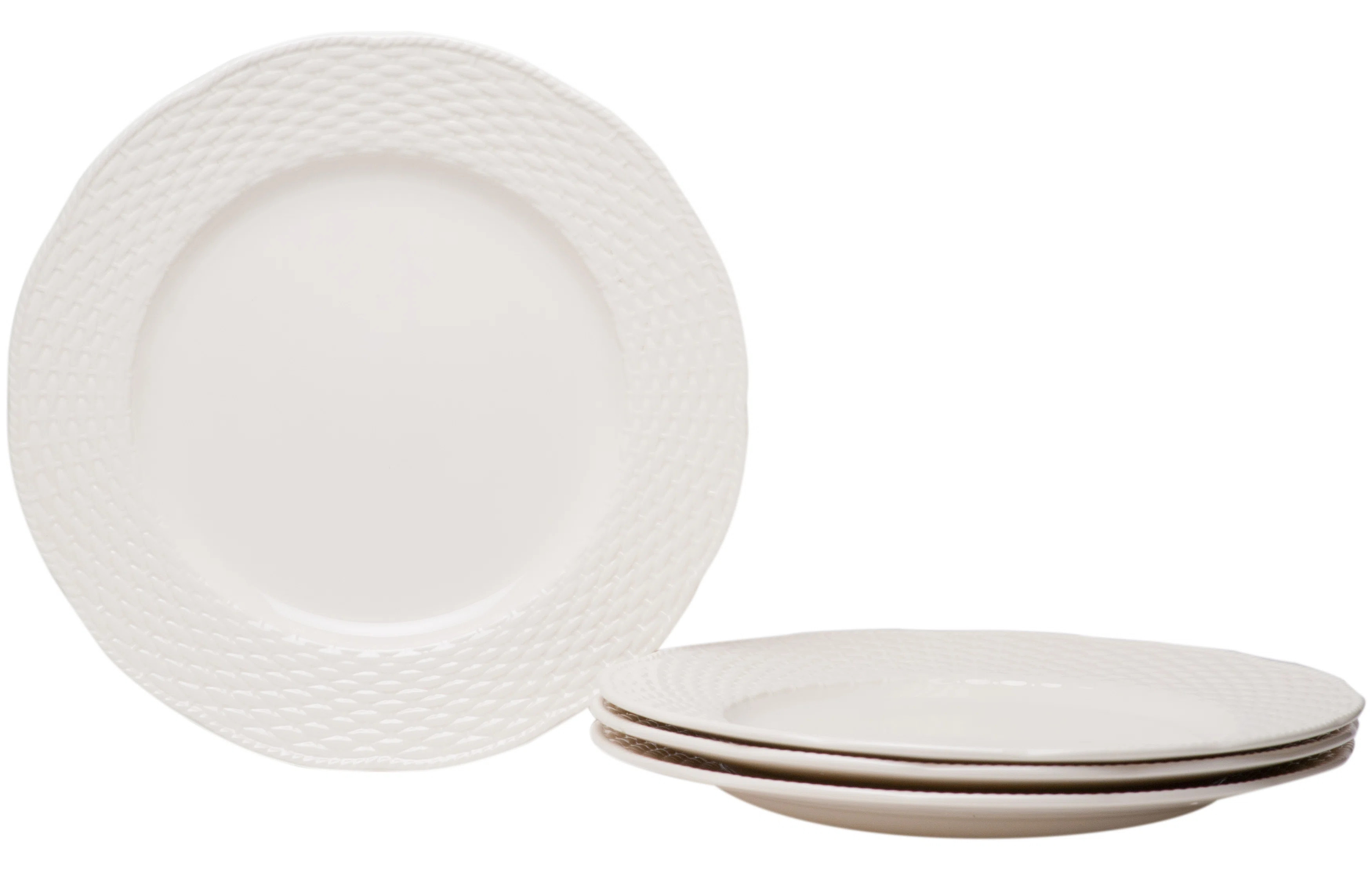 Red Vanilla Nantucket White 11.3" Dinner Plate (Set of 4) | Wayfair North America