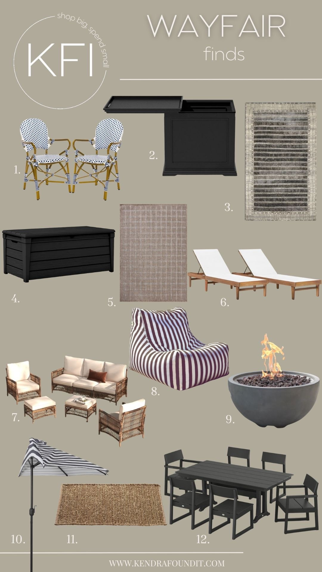 If you’re designing a small patio or outdoor space, these are some of my favorite Wayfair patio furniture and decor finds to create that modern organic look while keeping everything functional. I always start with a neutral outdoor rug, then layer in a compact patio dining set, stylish outdoor storage, and a half umbrella for shade in smaller spaces. Adding texture with woven doormats, striped accents, and cozy lounge seating helps bring that warm, lived-in feel outdoors. I also love incorporating a fire pit or statement chair to make the space feel extra inviting. If you’re planning a patio refresh, these are such good pieces for a small patio setup, balcony decor, or outdoor living space. Everything is linked here.

#wishyouwerehere #outdoor #Wayfair #Ad #WayfairPartner @Wayfair 

#LTKSaleAlert #LTKHome #LTKSeasonal