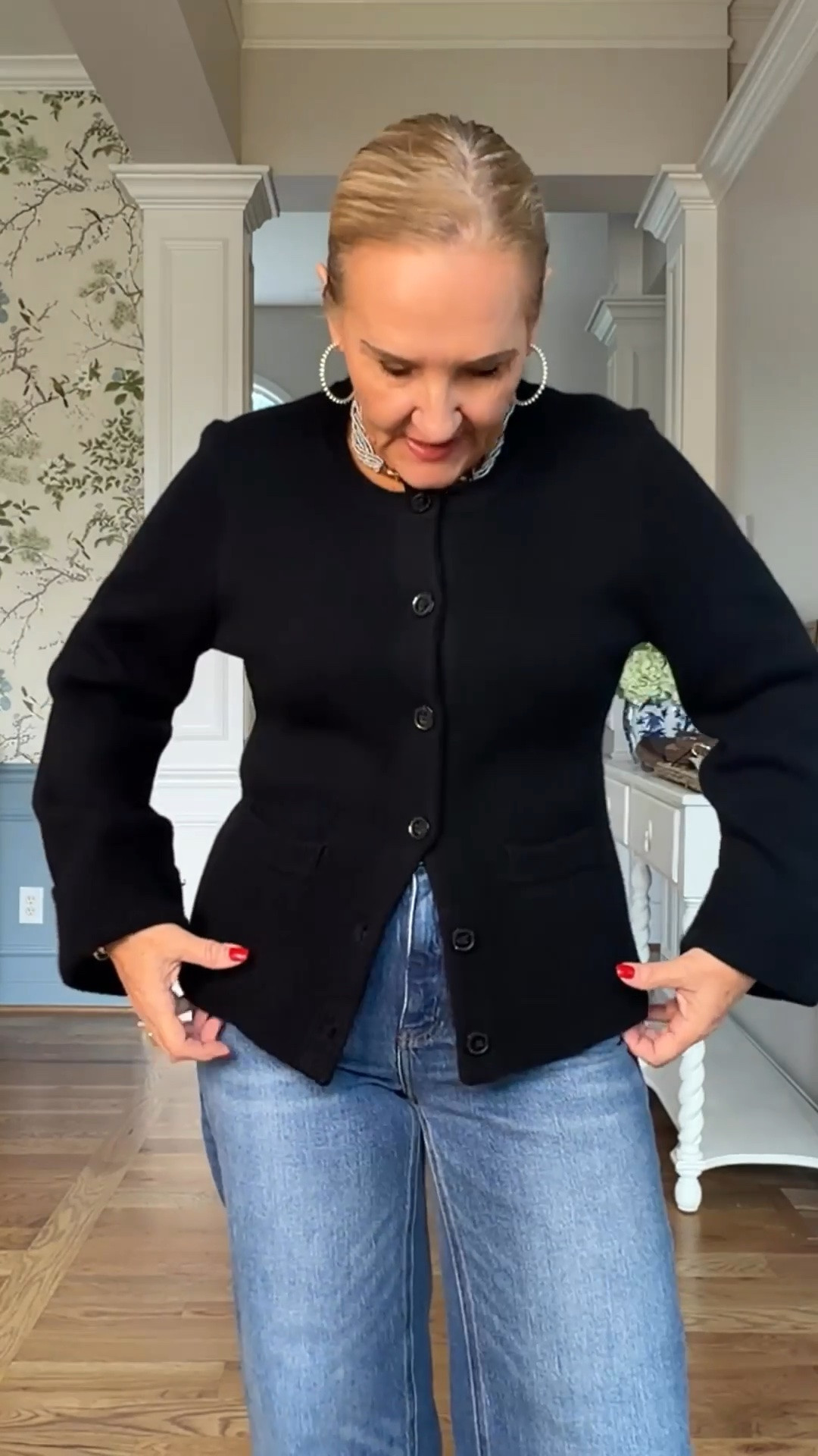 I’m wearing a medium in the cardigan, and I really like the little jacket-like shape of this one. It’s the kind of piece that makes jeans feel a little more put together without making you feel dressed up.

#LTKgrwm #LTKdayinmylife #LTKootd
