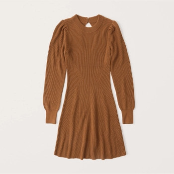 Fit & Flare Sweater Mini Dress | Abercrombie & Fitch (US)