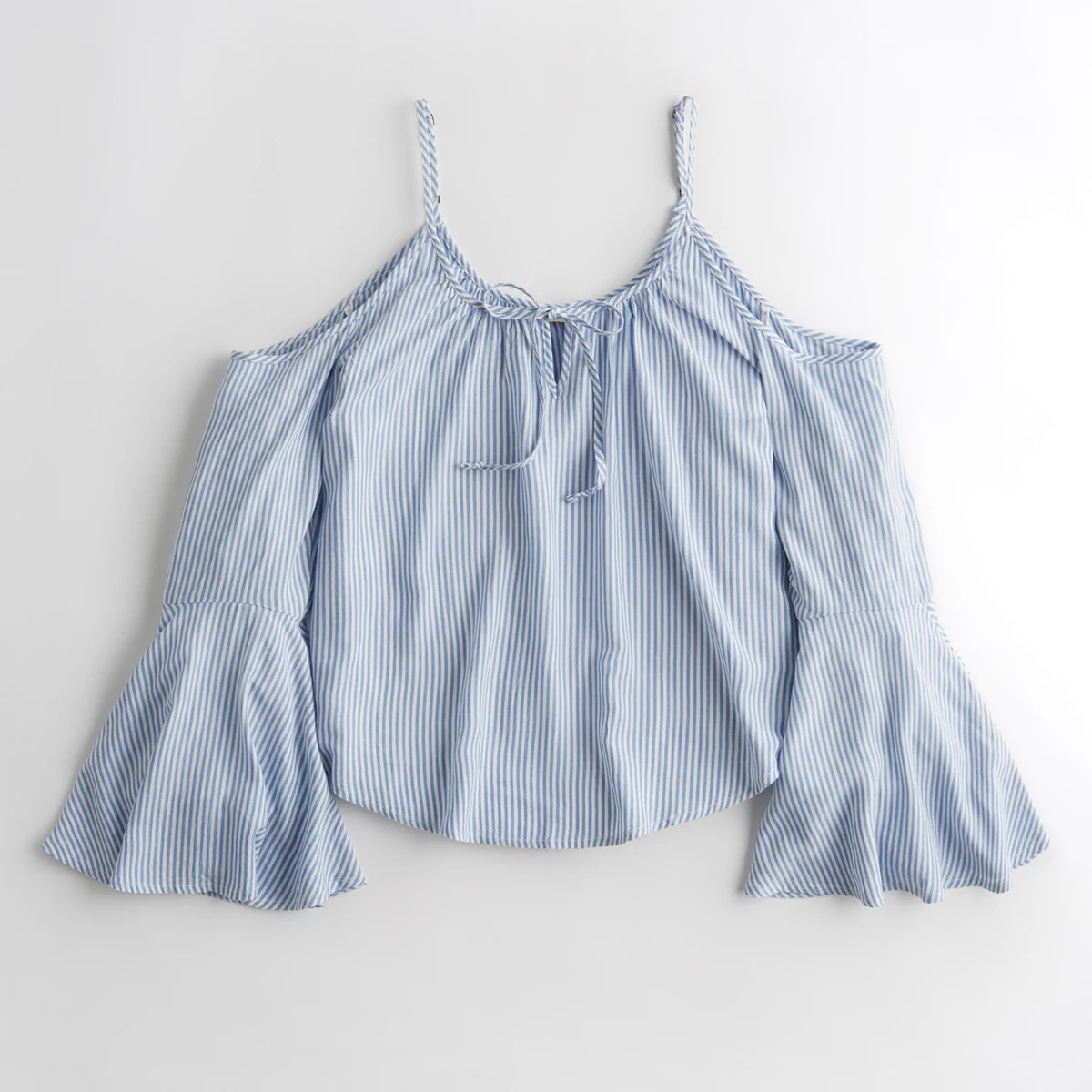 Bell-Sleeve Cold Shoulder Top | Hollister US