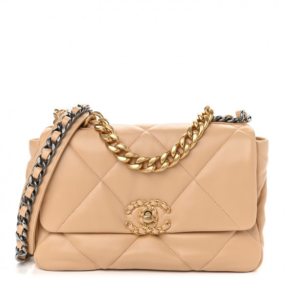 CHANEL

Lambskin Quilted Medium Chanel 19 Flap Dark Beige | Fashionphile