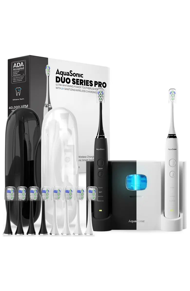 Duo PRO - Dual Handle Whitening Smart Toothbrushes with UV Sanitizing Base & 10 DuPont Brush Head... | Nordstrom Rack