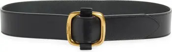 Saint Laurent Large Buckle Leather Belt | Nordstrom | Nordstrom