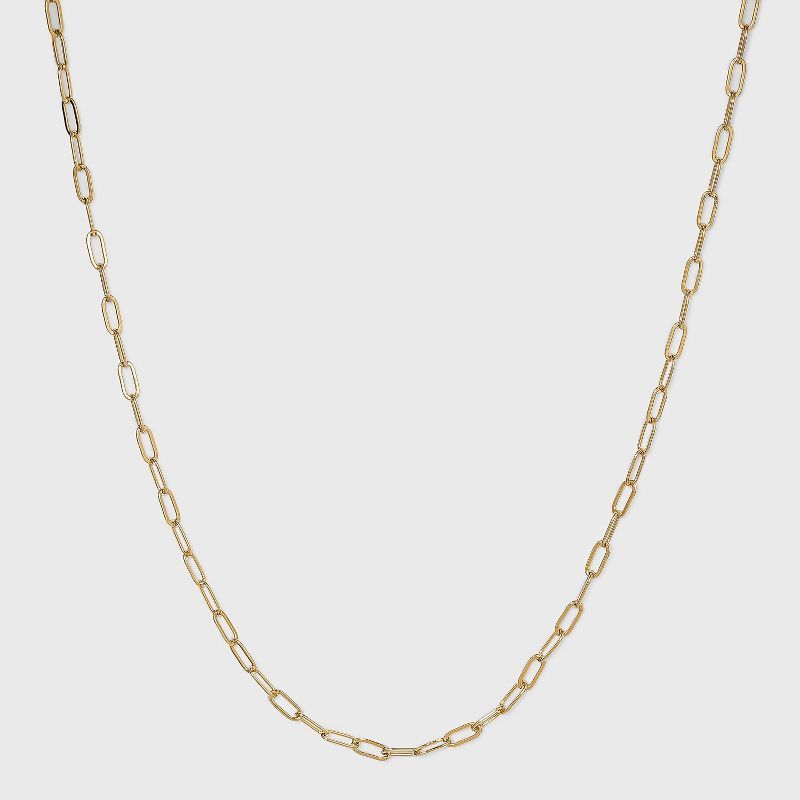 14K Gold Plated 16" Paperlink Chain Necklace - A New Day™ | Target