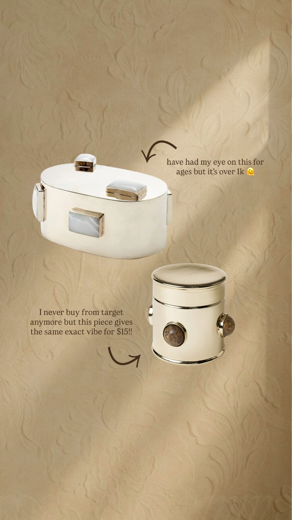 marble detail canister - look for less

#LTKHome