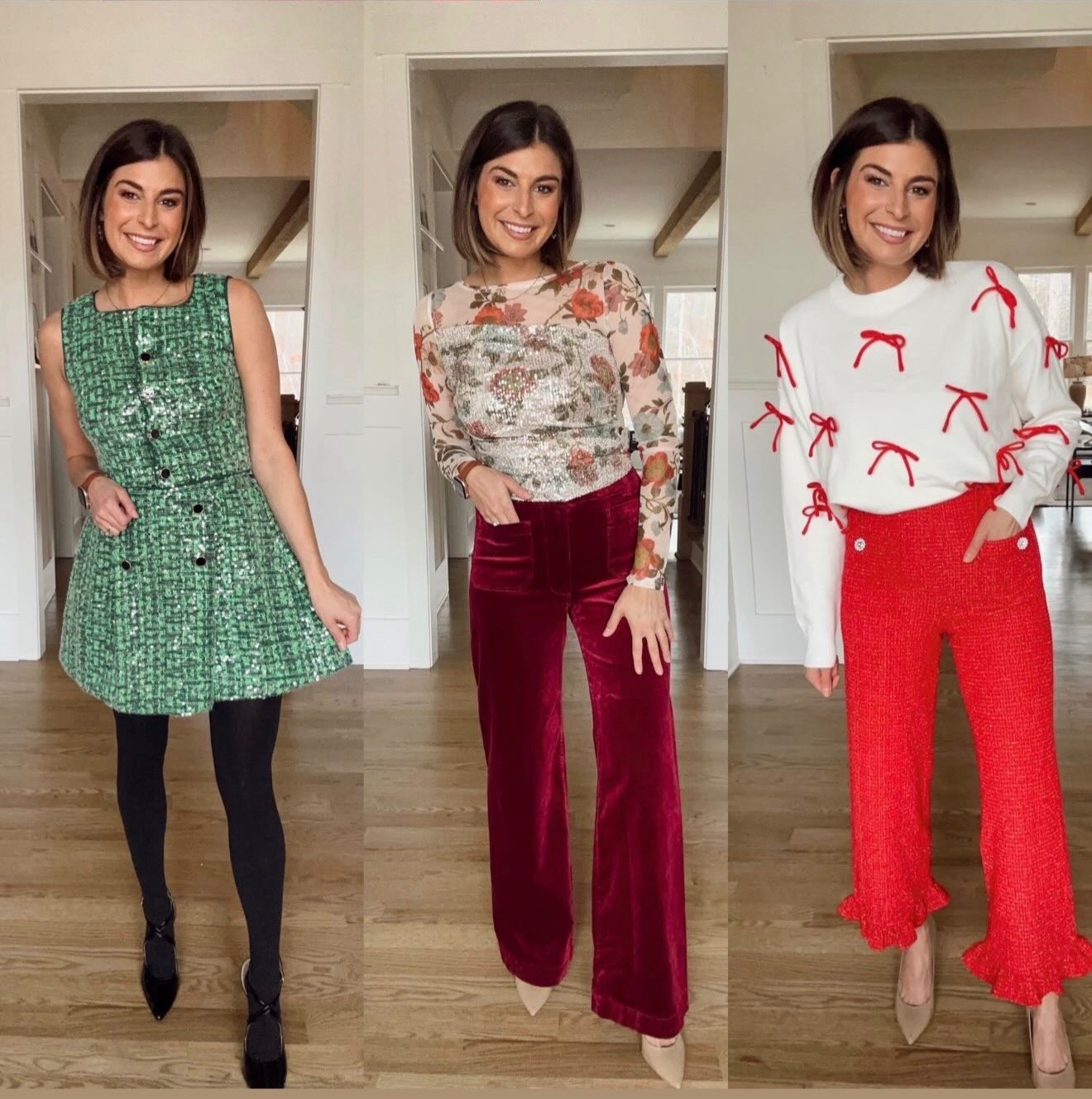 Red pants are on sale for $50 regular $158!