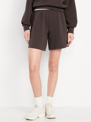 High-Waisted Bounce Fleece Shorts -- 8-inch inseam | Old Navy (US)