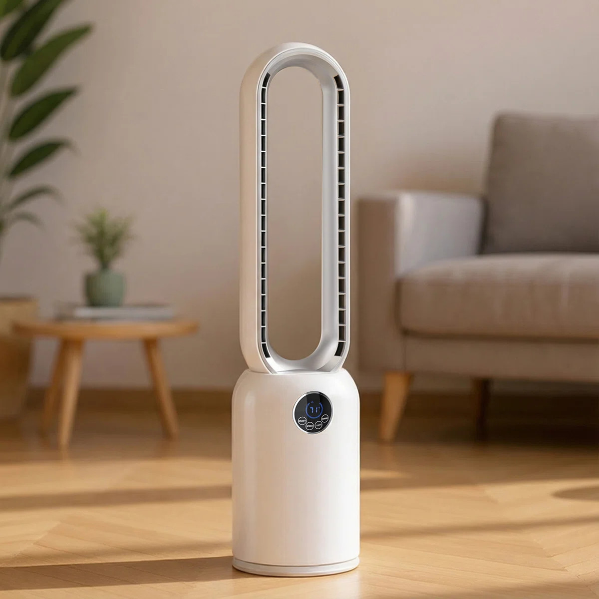 35\u201d Bladeless Tower Fan With Remote, 26Ft/S Air Circulator Cooling Fan For Indoor Use, 24 Sp... | Wayfair North America