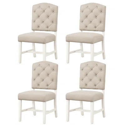 Dining Chair Set (4 Chairs) With Upholstered Seats | Wayfair North America
