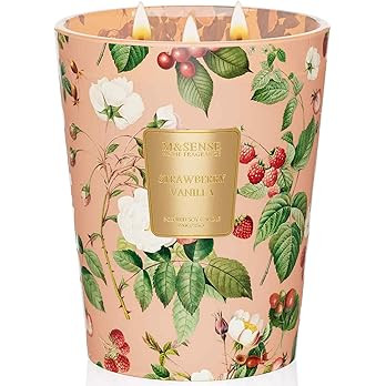 M&SENSE Strawberry Vanilla Soy Large Candles, 3-Wick 35oz 150H Long Lasting, Aromatherapy Candle ... | Amazon (US)