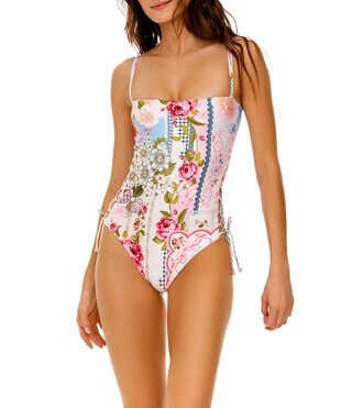 Agua Bendita Mariel Meraki Reversible Lace-Up One Piece Swimsuit | Dillard's | Dillard's