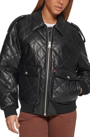 Levi's® Levi’s® Quilted Faux Leather Bomber Jacket | Nordstrom | Nordstrom